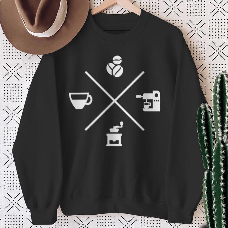 Barista Kaffee Espresso Cappuccino Kaffeemaschine Sweatshirt Geschenke für alte Frauen