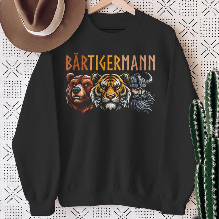 Bärtigermann Bear Tiger Man Beardiking Bearded Man Sweatshirt Geschenke für alte Frauen