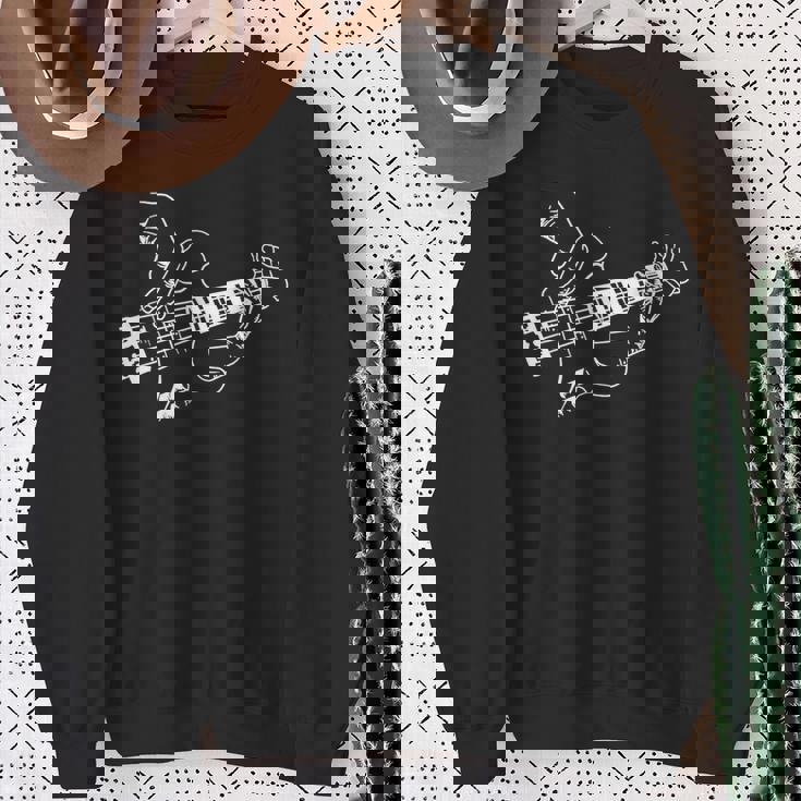 Bass Guitar Player Music Guitarist Musician Rock Sweatshirt Gifts for Old Women