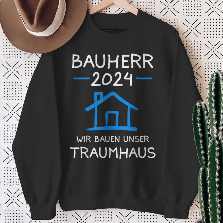 Bauherr 2024 Wir Bauen Unser Traumhaus Bauherr Sweatshirt Geschenke für alte Frauen