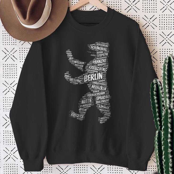 Berlin Bear Wordart Stadtbezirke Stadtteile Berlin Sweatshirt Geschenke für alte Frauen