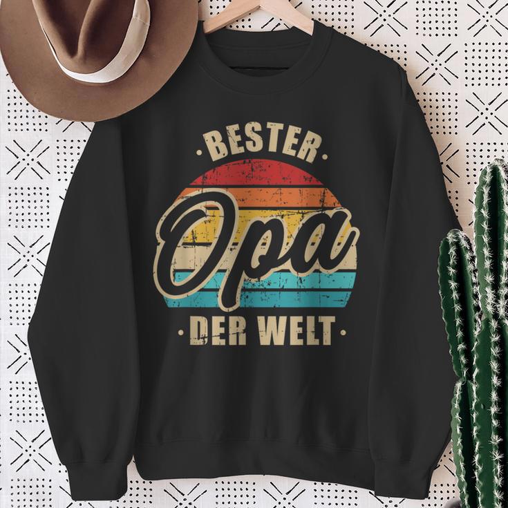 Bester Opa Der Weltintage Retro Sweatshirt Geschenke für alte Frauen