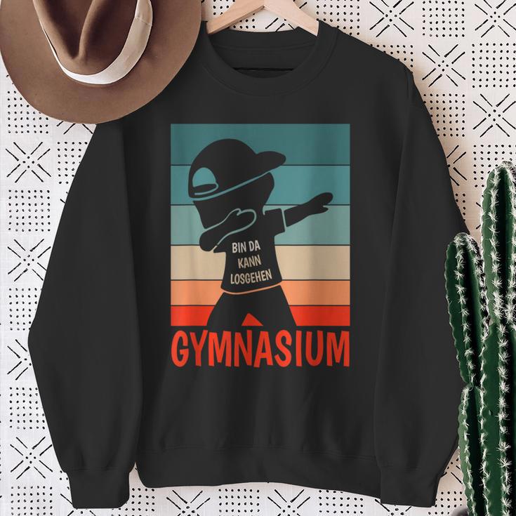 Bin Da Kann Losgehen Gymnasium Beginn Gymnasium 5 Class S Sweatshirt Geschenke für alte Frauen