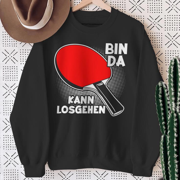 With Bin Da Kann Losgehen Table Tennis Player Sweatshirt Geschenke für alte Frauen