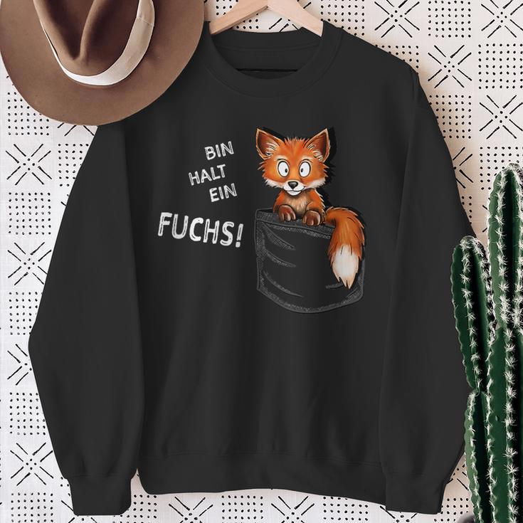 Bin Halt Ein Fuchs Gewitztes Fuchs In Meiner Tasche German Langu Sweatshirt Geschenke für alte Frauen