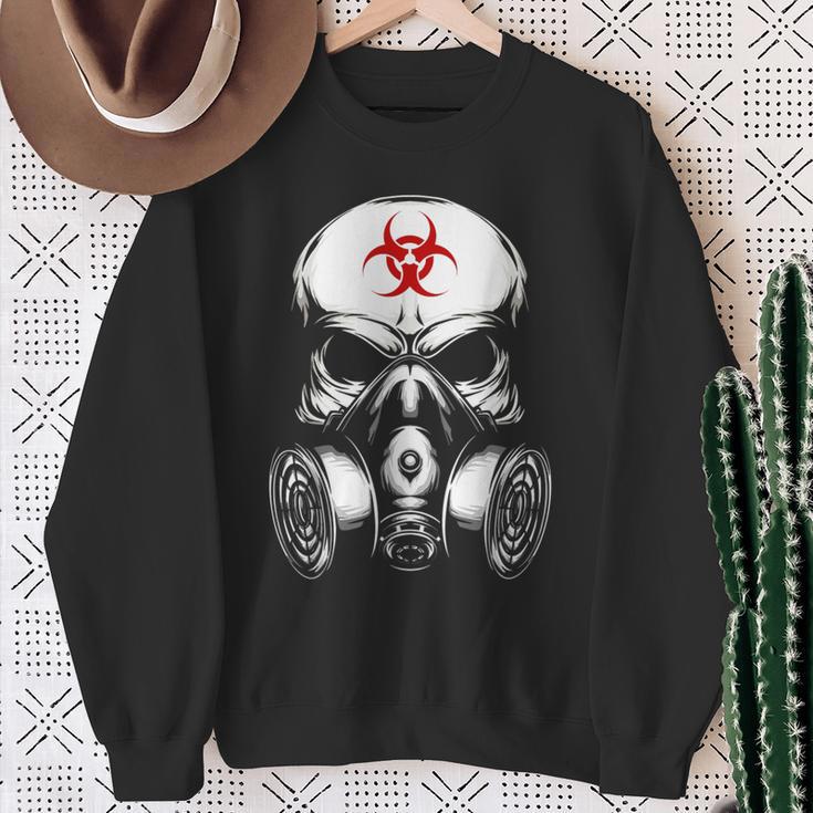 Biohazard Gas Mask Skull Sweatshirt Geschenke für alte Frauen