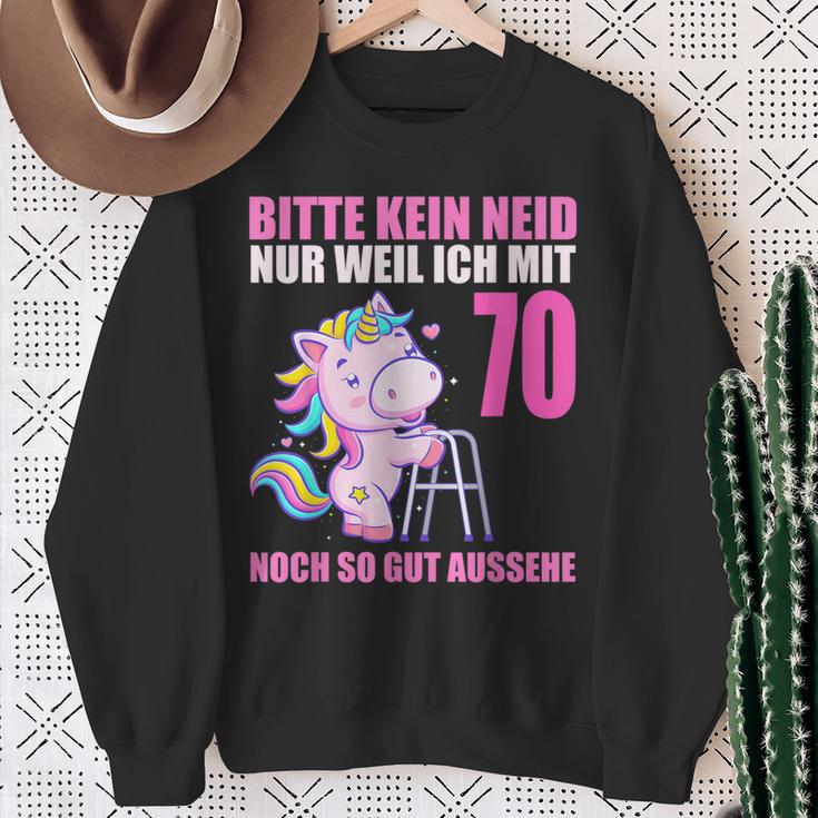 Bitte Keine Enid Gut Aussehe 70 Jahre Einhorn 70Th Birthday Sweatshirt Geschenke für alte Frauen