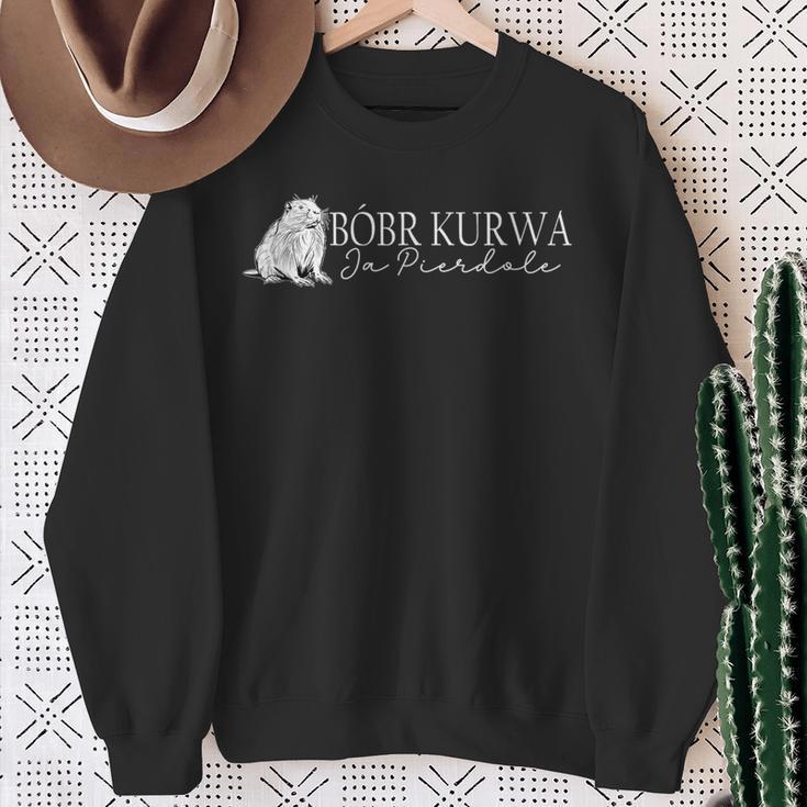 Bobr Kurwa Simpel Kurwa Biber Bober Bobr Ja Pierdole Sweatshirt Geschenke für alte Frauen