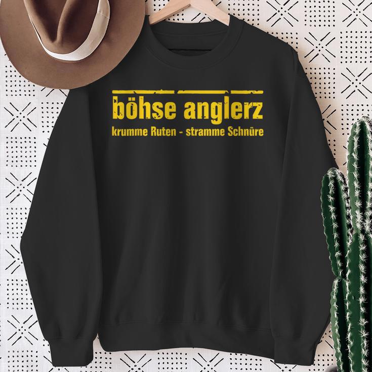 Böhse Anglerz Lustiges Outfit Für Angler Und Fischer Sweatshirt Geschenke für alte Frauen