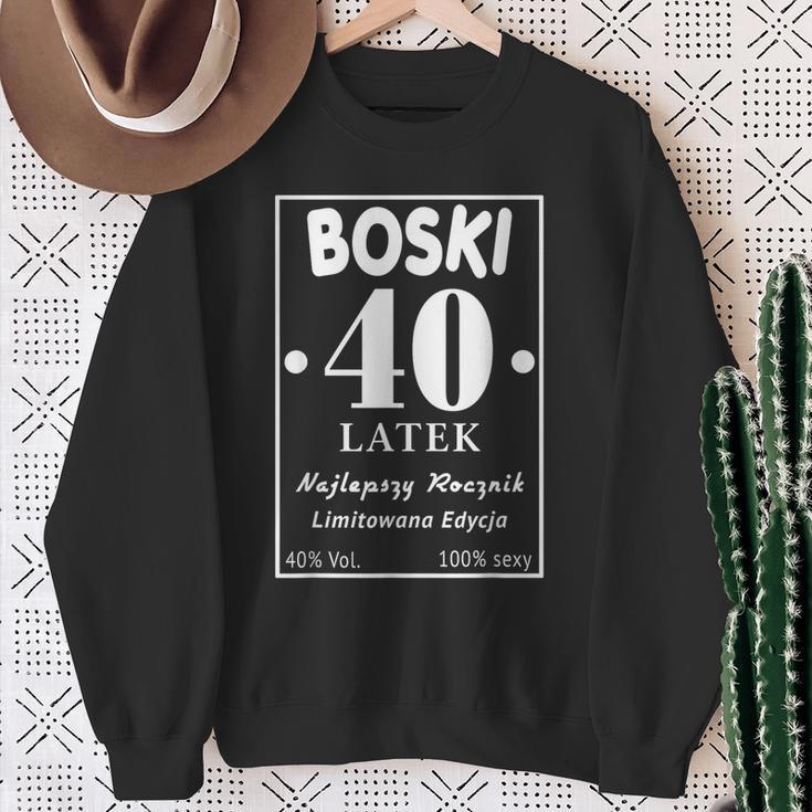 Boski 40 Latek Polska Koszulka Urodzinowa 40 Urodziny 40 Lat Sweatshirt Geschenke für alte Frauen