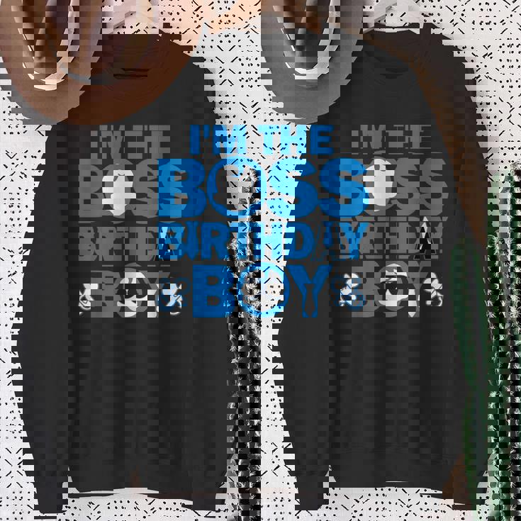 Im The Boss Birthday Boy Baby Family Party Decorations Sweatshirt Gifts for Old Women
