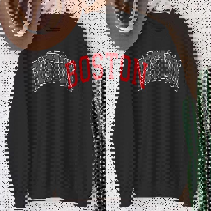 Boston Arched Text Felpa Regalos para ancianas
