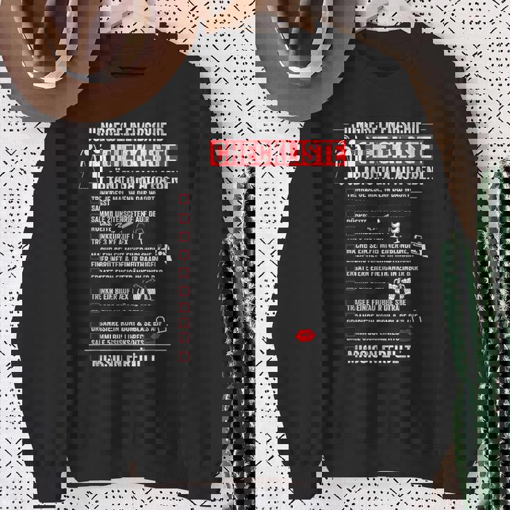 Bräutigam Jga Aufgaben Checkliste Stag Party Sweatshirt Geschenke für alte Frauen