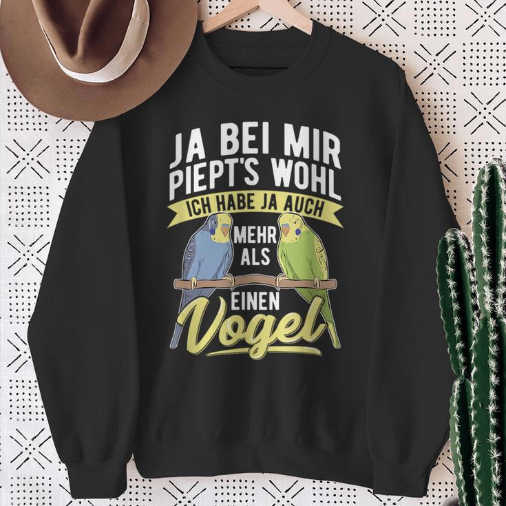 Budgie Ja Bei Mir Piept's Bird Sweatshirt Geschenke für alte Frauen