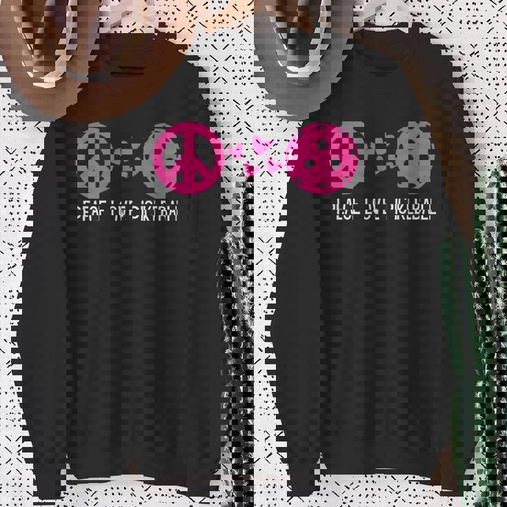 Camicie Da Donna Pickleball Peace Love Pickleball Rosa Felpa Regalos para ancianas