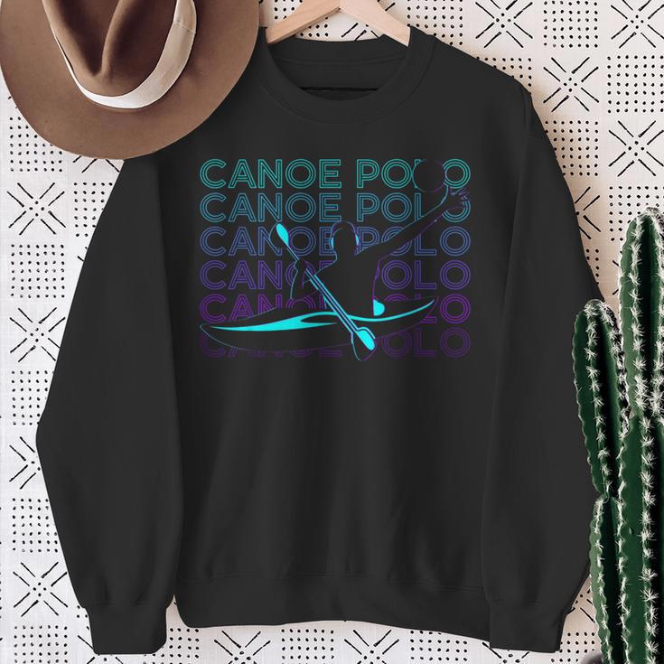 Canoe Polo Canoeing Retro Sweatshirt Geschenke für alte Frauen