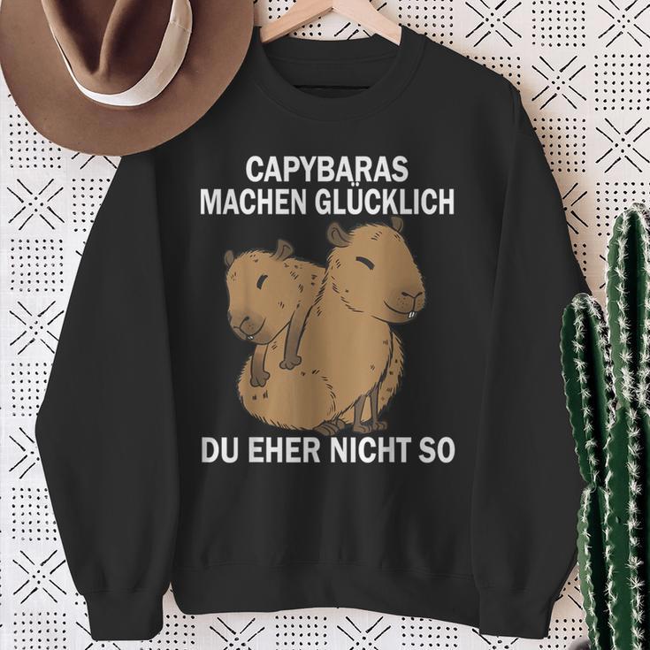 Capybaras Machen Glücklich Du Eher Nicht So Wasserschwein Sweatshirt Geschenke für alte Frauen