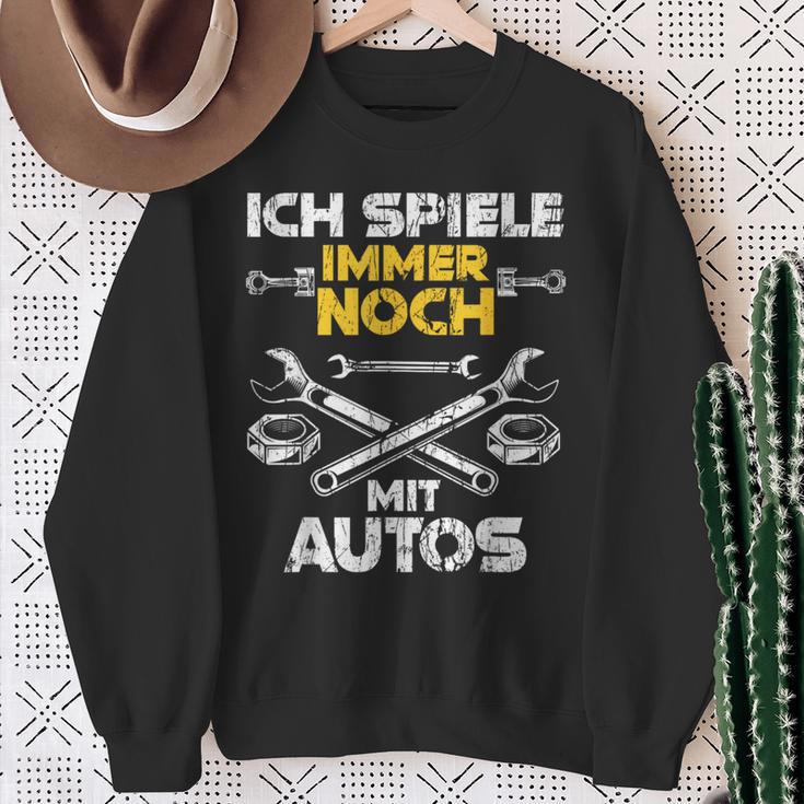 Car Mechanic Ich Spiel Noch Mit Autos Sweatshirt Geschenke für alte Frauen