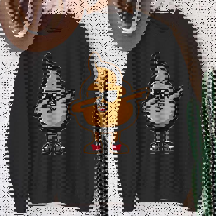 Carino Dabbing Poop Divertente Emoticon Pooping Pooped Oggi Felpa Regalos para ancianas
