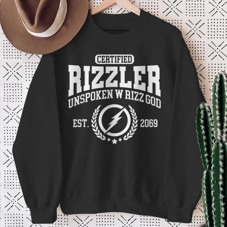 Certified Rizzler – Unspoken Rizz – W Rizz God Sweatshirt Geschenke für alte Frauen