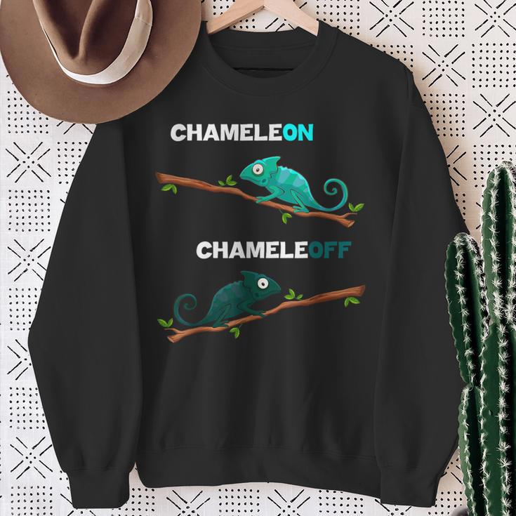 Chameleon Chameleoff Chameleon Slogan Sweatshirt Geschenke für alte Frauen