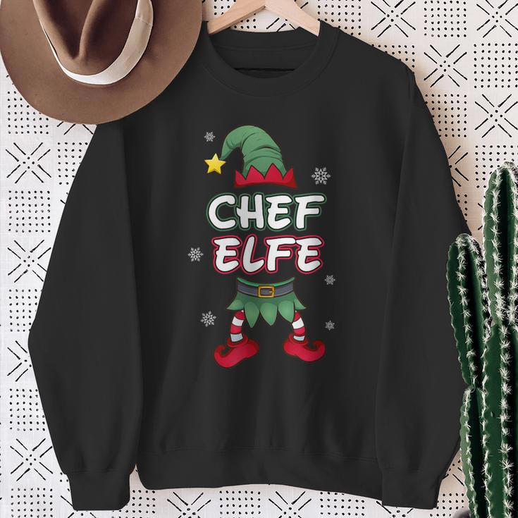 Chef Elf Christmas Outfit Partner Look Christmas Sweatshirt Geschenke für alte Frauen