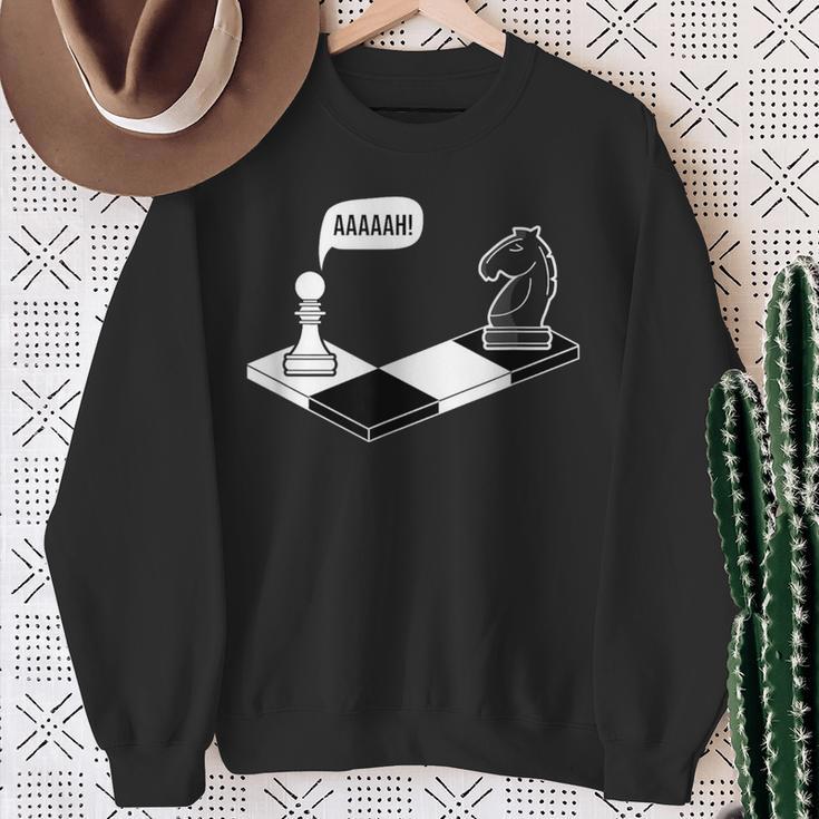 Chess Figures Farmer And Springer Chess Sweatshirt Geschenke für alte Frauen