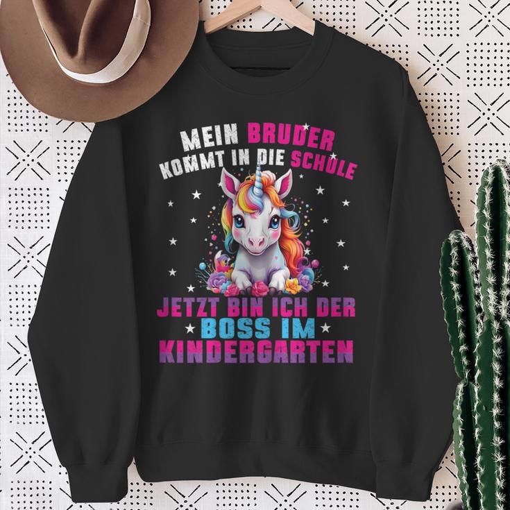 Children's My Brother Comes In Die Schule Boss Im Kindergarten Sweatshirt Geschenke für alte Frauen