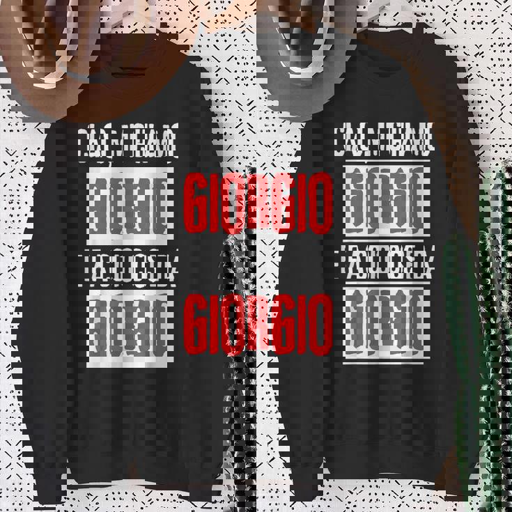 Ciao Sono Giorgio Faccio Cose Da Giorgio Personalizzato Felpa Regalos para ancianas