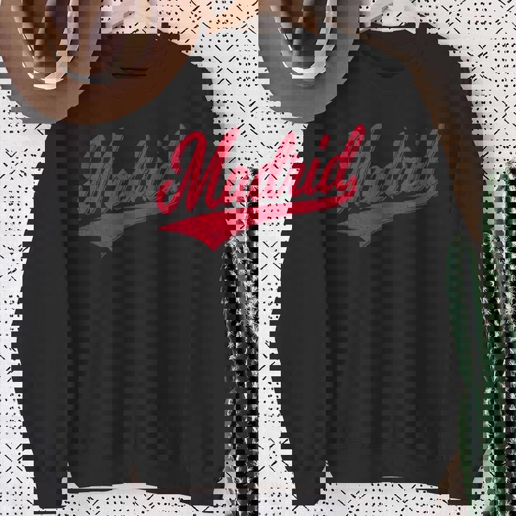 Città Di Madrid Spagnaarsity Script Classic Maglia Sport Felpa Regalos para ancianas