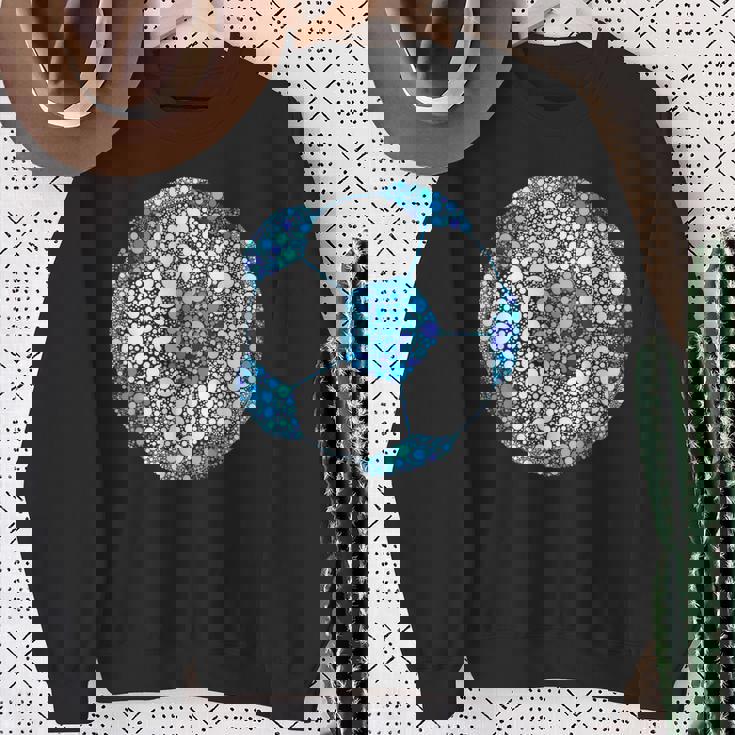 Colorful Polka Dot Soccer Lover International Dot Day Sweatshirt Gifts for Old Women