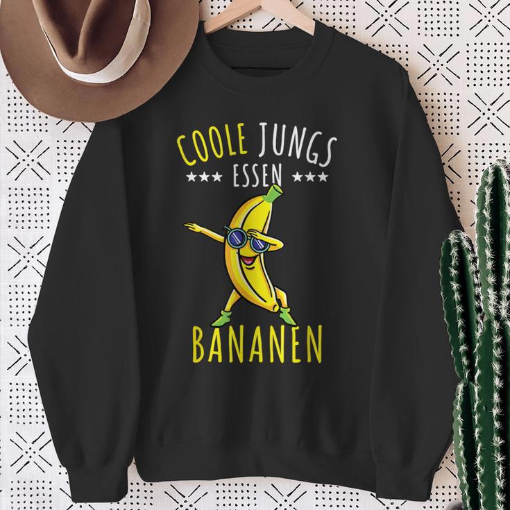 Coole Jungs Essen Bananen Sweatshirt Geschenke für alte Frauen