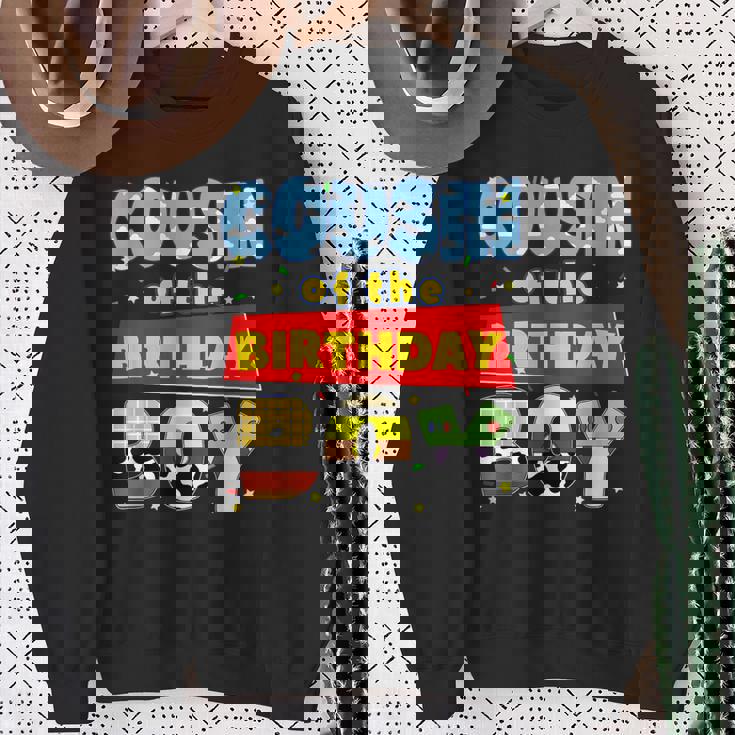 Cousin Of The Birthday Boy Cowboy Family Party Decorations Sweatshirt Gifts for Old Women