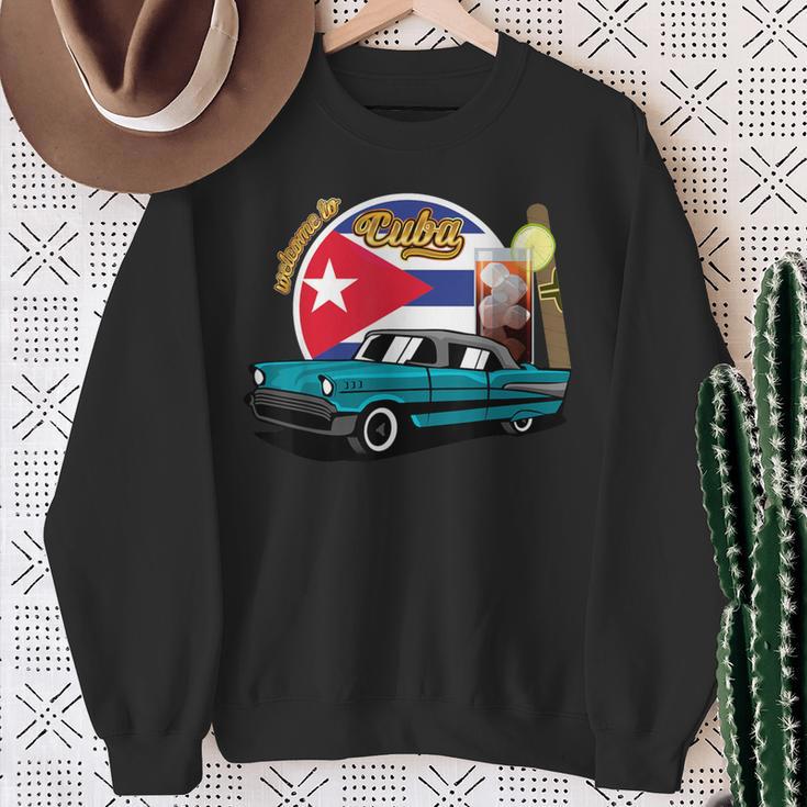 Cuba Oldtimer Havana Cigar Cuba Libre Caribbean Souvenir Sweatshirt Geschenke für alte Frauen