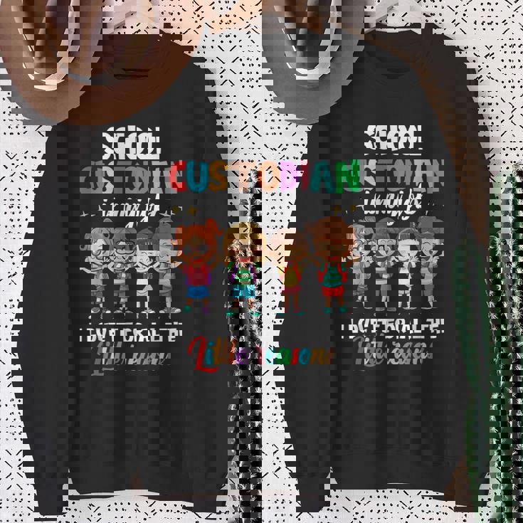 Custodian Appreciation Back To School Janitor Sweatshirt Gifts for Old Women