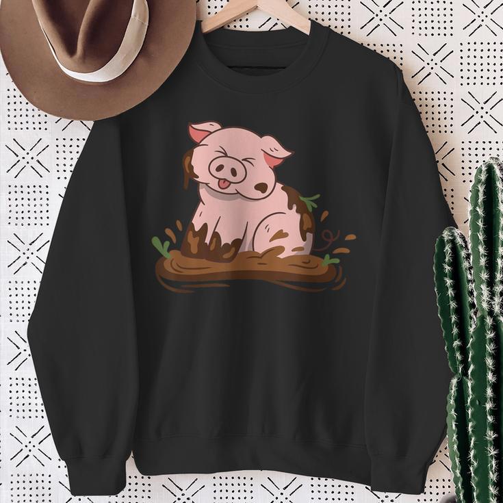 Cute Pig Farm Farming Pig Sweatshirt Geschenke für alte Frauen