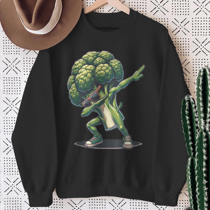 Dab Broccoli Dancing Dabbing Broccoliegetable Sweatshirt Geschenke für alte Frauen