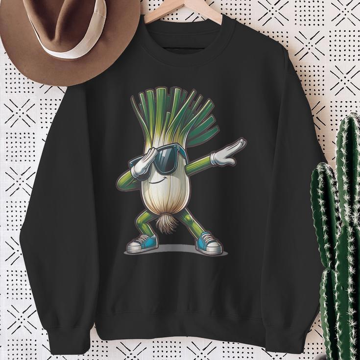 Dab Leek Dancing Dabbing Leekegetables Sweatshirt Geschenke für alte Frauen