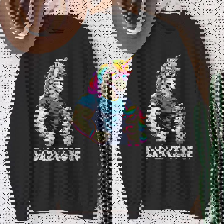 Dadacorn Unicorn Dad And Son Daughter Papa Fathers Day Sweatshirt Gifts for Old Women