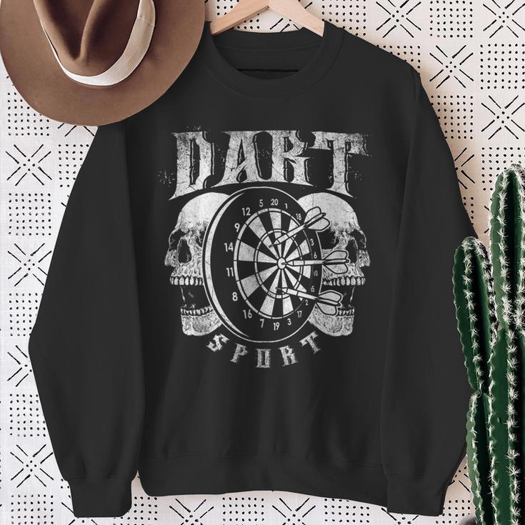 Dart Sport Skull Dartboard Player Dart Sweatshirt Geschenke für alte Frauen