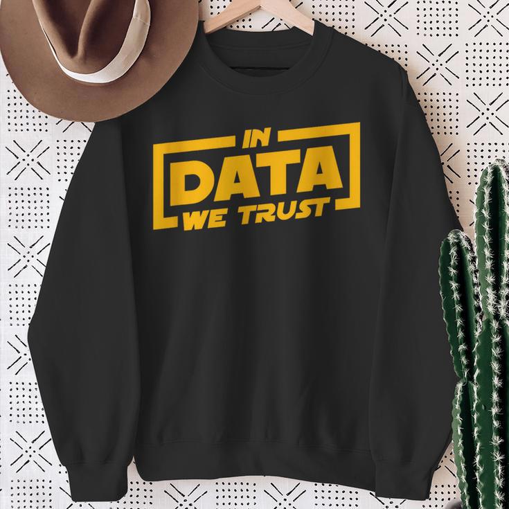 In Data We Trust Programmer & Big Data Sweatshirt Geschenke für alte Frauen