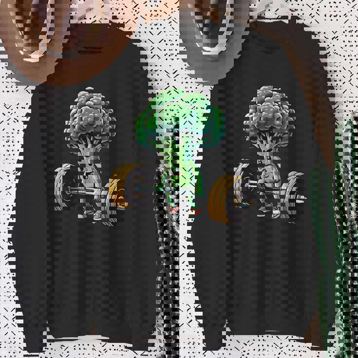 Deadlift Broccoli Gym Fitness Motivation Bodybuilding Sweatshirt Gifts for Old Women