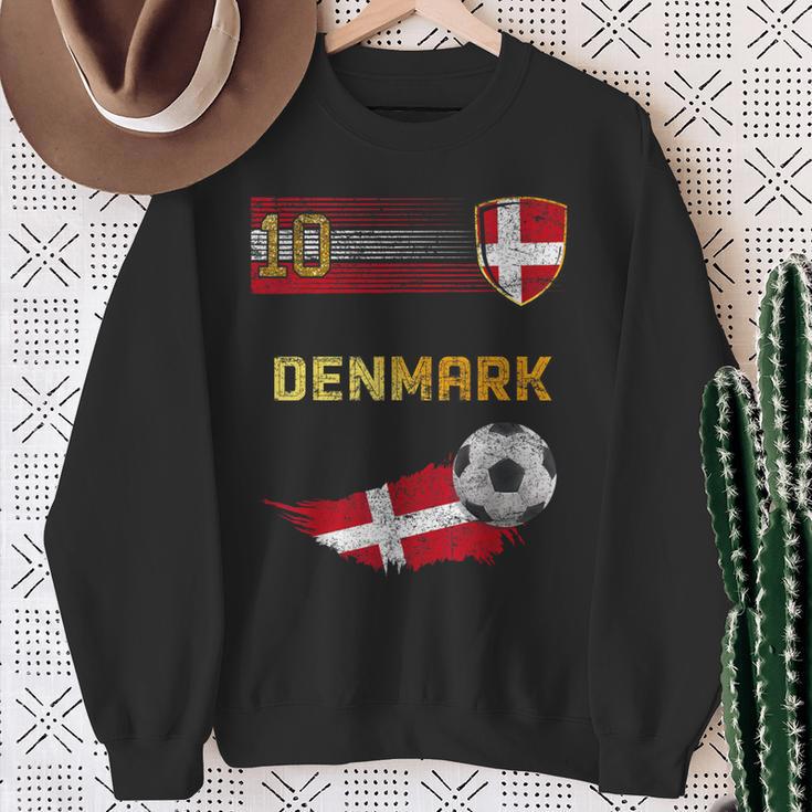 Denmark Football Pride Danish Flag Football Retro Jersey Sweatshirt Geschenke für alte Frauen