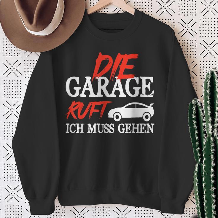 Die Garage Ruft Mechanik Kfz Humour Mechanic Sweatshirt Geschenke für alte Frauen