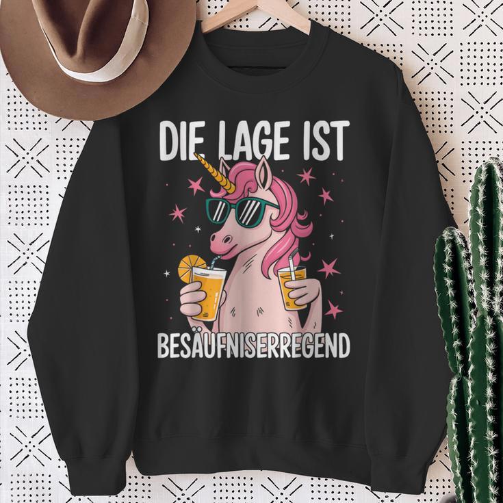 Die Lage Ist Besäufniserregend Saying Party Outfit Sweatshirt Geschenke für alte Frauen