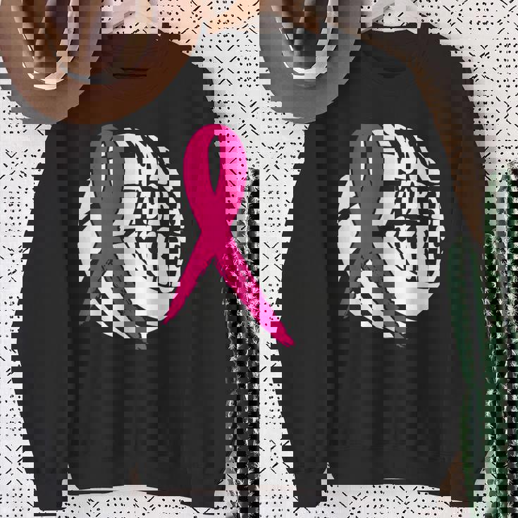 Dig For Cure Pink Ribbon Volleyball Breast Cancer Awareness Sweatshirt Gifts for Old Women