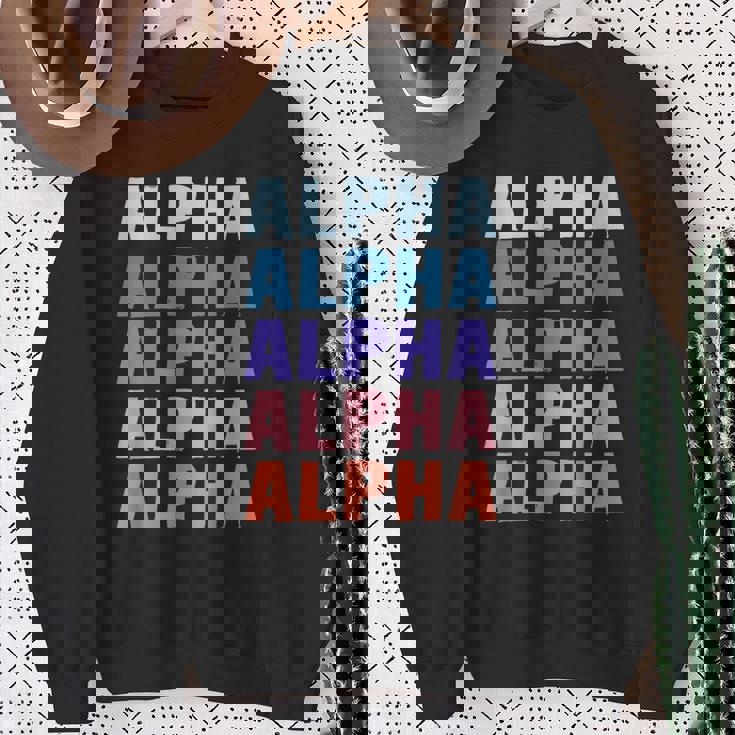 Divertido Regalo Nombre Alfa Personalizado Primer Nombre Camisa de entrenamiento Regalos para ancianas