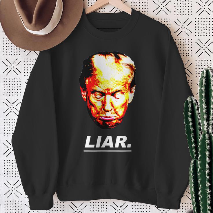 Donald Trump Liar Anti Trump Sweatshirt Geschenke für alte Frauen