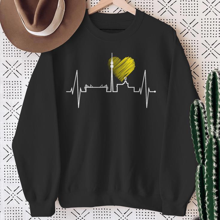 Dortmund Heartbeat Skyline Puls Ruhrpott Stadion Dortmunder Sweatshirt Geschenke für alte Frauen