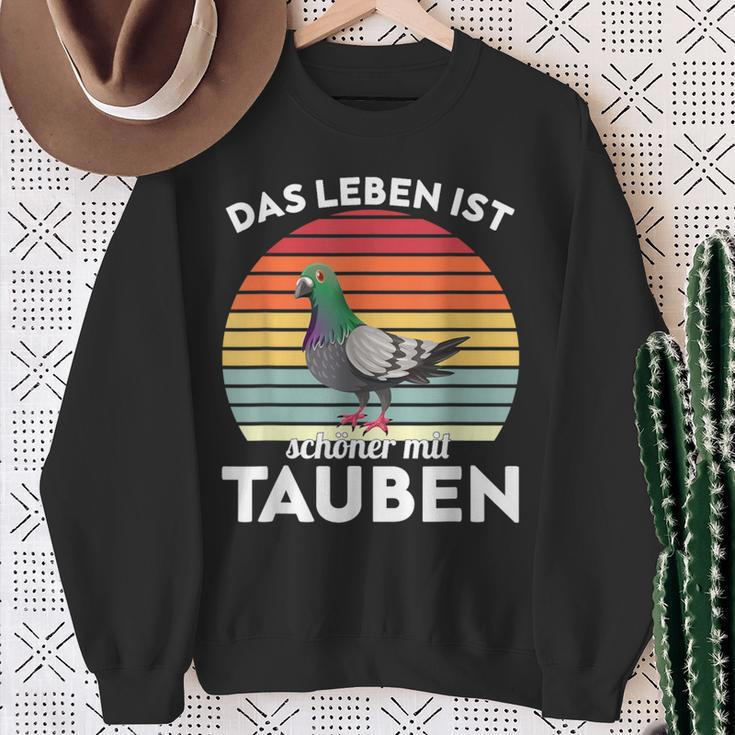 With Dove Das Leben Ist Schönmit Tauben Sweatshirt Geschenke für alte Frauen